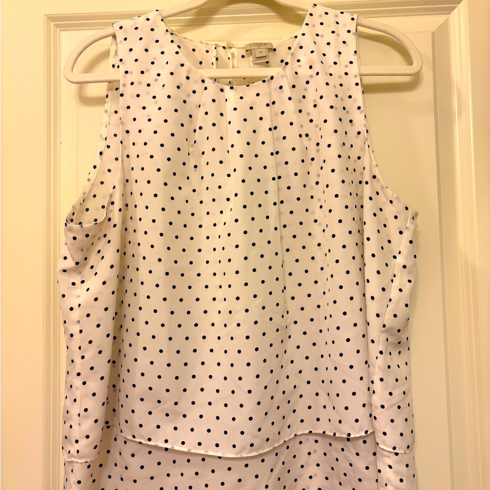 J. Crew White and Black Boxy Tank Top
